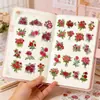 50 pegatinas románticas de rosa PET para ti, estilo ins, alto valor estético, exquisitos materiales de decoración floral para agendas