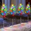 Luces Navideñas de Cedro Solares Transfronterizas Decoración Exterior para Césped Paisaje Atmósfera Festiva Luces LED para Jardín Impermeables