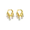 Pendientes Nalan S925 de plata con perla sintética y hebilla de nube, estilo étnico, con personalidad dulce, M02307