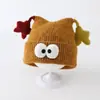 Chapéus de Bebê Fofos para Outono e Inverno, Chapéus de Tricô Quentes e Grossos para Meninos e Meninas, Chapéus de Lã à Prova de Vento Estilo Coreano, Modernos