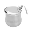 Amazon Copo de Leite Curvo em Aço Inoxidável 304 em Forma de V com Tampa, Copo de Leite Espessado, Cilindro para Latte Art de Café, Fabricante de Copo para Espuma de Leite
