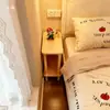 Mesita de noche Ultraestrecha Simple para Dormitorio Mesita de Noche Pequeña Mini Estante de Almacenamiento para Espacios Estrechos Mesa Lateral Móvil Ultraestrecha para Sofá