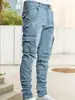2026 Aliexpress Verão Masculino Versátil Estilo de Rua Jeans Slim Fit Calças Casuais Hip-Hop Americano em Estoque
