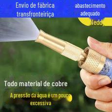 Pistola de água de alta pressão de cobre, bico de alta pressão para lavagem de carros, pistola de água para regar flores e vegetais, tubo de água da torneira, spray direto, ponto ajustável