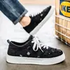 Zapatos de Moda para Hombre, Tenis Casuales Transpirables con Parte Superior de Tela, Diseño Versátil Desgastado, Detalles de Flecos, Zapatos Ligeros de Lona para Hombre