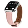 Adequado para Pulseiras Apple Watch, Pulseiras de Couro Applewatch, Pulseiras de Couro Granulado Apple iWatch