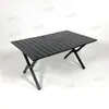 Mesa Plegable para Exteriores Portátil para Coche Picnic Mesa Reforzada de Viaje Aleación de Aluminio Mesa de Puesto de Camping Mesa para Picnic Tipo Rollo de Huevo