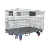 Jaula de Almacenamiento Plegable Hecha a Medida por el Fabricante, Jaula Mariposa de Malla Metálica para Taller, Rotación y Transporte de Almacén, Tipo Plegable de Acero