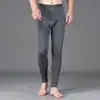 Pantalones largos para hombre de una sola pieza Pantalones cálidos gruesos para hombre de mediana edad talla grande finos pantalones de abrigo de invierno para ancianos