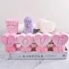 Molde de Vela de Silicone Rosa Amor Aromaterapia Molde de Vela Coluna Flor Amor Dia dos Namorados Molde de Silicone para Gesso DIY
