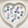 10 Rosa Trevo de Quatro Folhas Furo Médio Contas Soltas de Vidro Cristal Cor Galvanizada DIY Miçangas Materiais para Produção de Joias Artesanais