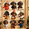 Calendario de Adviento Dachshund 2026 Navidad Adviento Colgante de Dachshund Caja de Regalo Festiva