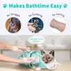 Bolsa Multifuncional Nueva para Lavar Gatos, Bolsa Fija Anti-Arañazos y Mordidas para Gatos, Herramienta Auxiliar para Baño y Corte de Uñas de Gatos