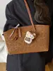 Bolsa Grande para o Dia a Dia Estilo Retrô 2026 Nova Moda Estampa de Leopardo Bolsa de Ombro Feminina Bolsa de Mão Tote de Alta Qualidade