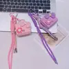 Cartera de Cuero Original para Monedas Bolsa para Auriculares Bluetooth Colgante Serie Miu Llavero Bolsa Pequeña de Regalo de Gama Alta