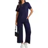 Traje Deportivo Casual para Mujer Primavera y Verano Amazon Nuevo Estilo Europeo y Americano Conjunto de Dos Piezas con Diseño de Bolsillo