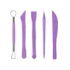 Herramientas de Escultura en Arcilla de Colores Set de 5 Piezas Suministros de Arte Herramientas para Esculpir Arcilla Cerámica Cuchillo para Arcilla Blanda Cuchillo de Escultura Venta al por Mayor