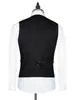 Chaleco de Traje de Negocios para Hombre Cuello Blanco Caballero Traje Rayas Negras Lugar de Trabajo Hotel de Negocios Gerente Ropa de Trabajo Profesional