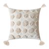 Funda de almohada decorativa de estilo étnico, color blanco cremoso, estilo bohemio marroquí, para sala de estar, sofá, ventanal, almohada de cintura