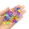 Cubos de Hielo Pequeños Transparentes de 8 mm Tokens Cuadrados Acrílicos Coloridos Piezas Indicadoras Accesorios para Juegos de Mesa Marcadores de Juegos de Mesa Indicadores