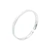 Pulseira Aberta Fushi Foot Prata 999.9 Linhas Verticais Côncavas Anel Fino Simples Pulseira Sólida de Prata Pura Listras Verticais Fosco
