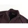 MAOQIAOYI Marca de moda minimalista estilo americano con cuello alto chaqueta deportiva sudadera casual para hombre W26180