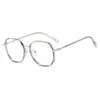 Nuevo Marco de Gafas de Moda Poligonal TR90 Estilo Coreano Retro Artístico Borde Ancho Rosa Cyber Celebrity Marco de Gafas Anti-Luz Azul