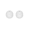 Pendientes de Malla Hueca con Diseño de Nicho, Simples y Sofisticados, Lujo Ligero, Versátiles, Pendientes Redondos de Bola Luna Llena con Aguja de Plata S925 para Mujer