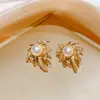 [Colección Perla] Pendientes Versátiles de Moda Exquisitos y de Alta Gama Chapados en Oro para el Día a Día, Pendientes de Alta Gama y Elegantes