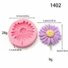 Vela de yeso aromaterapia forma de flor de margarita molde de silicona hecho a mano 1402