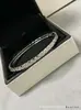 Pulseira de Versão Larga de Alto Padrão com Padrão Acolchoado Total de Diamantes Coco Diamante Diagonal Versão Estreita, Luxo Leve Alto Padrão Estilo Chanel Ouro Rosa