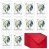 Nuevo Juego de Sobres para Tarjetas de Aniversario de Pareja de 1 Tamaño Grande una Variedad de Tarjetas de Felicitación Cálidas y Exquisitas