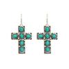 Aretes de Cruz de Piedra de Pino Explosiones Transfronterizas Aretes Exagerados de Alta Gama de Industria Pesada Aretes Creativos Bohemianos