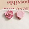 Pendientes de resina con diseño de pétalos de rosa teñidos con efecto tie-dye, hechos a mano, con horquillas para el pelo y fundas para teléfono, venta al por mayor