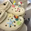 Série Criativa Litoral Gato de Praia de Verão Decorações para Tamancos DIY Charms Fofos para Sapatos Acessórios Removíveis