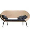 Sofá Sillón de Ratán para Exteriores Mesa de Café para Patio Balcón Juego de Tres Piezas Invernadero Exterior Combinación de Arte de Ratán Nórdico Villa