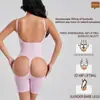 Corsé transfronterizo estilo europeo y americano, body revelador de glúteos, mono ajustado con control de abdomen, diseño de entrepierna abierta, moldeador corporal y levantador de glúteos postparto