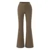 Calça Flare Preta Feminina Outono Novo Cintura Alta Elástica Emagrecedora Quadril Largo Levemente Flare Calça Social Calça Casual Comprimento Total