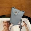 Bolsa Nova 2024 Bolsa Feminina para o Dia a Dia Bolsa Transversal Primavera e Verão Couro Genuíno de Alta Qualidade Bolsa para Celular Transversal Portátil Bolsa Balde Transversal