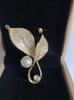 Broche Corsage de Hoja de Perla de Hoja de Cobre con Incrustaciones de Zircón Lujo Ligero Hebilla Antideslizante Broche de Lujo Ligero de Alta Gama para el Cabello
