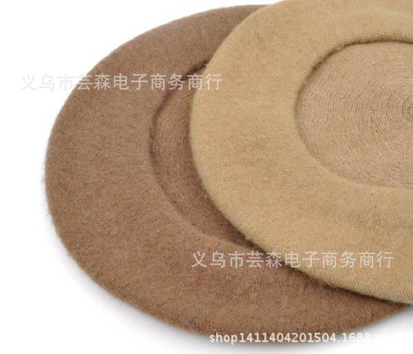 羊毛贝雷帽画家帽