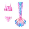 Ghnatygren Traje de Baño de Tres Piezas Sirena Europeo y Americano Transfronterizo Bikini para Niñas Traje de Baño para Vacaciones en la Playa Niños