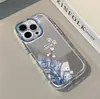 Funda de Teléfono Magnolia Espejo para iPhone 18 Funda Crema Apple 17 Pro Max Linda Funda Protectora Anticaídas 16