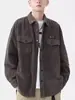 Camisa de manga larga para hombre con cuello estilo americano, nuevo modelo de primavera y otoño, corte holgado, diseño único, top casual versátil y moderno