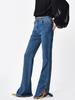 Th~ Row Primavera Nova Cintura Alta Alta e Slim Fenda Slim Calças Boot-Cut Retrô Flare Jeans para Mulheres Primavera