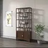 Estante de Exhibición de Madera Maciza Hecho de Madera de Olmo del Sur, Gabinete Multifuncional de Nuevo Estilo Chino para Sala de Estar, Estante de Almacenamiento para Té y Libros, Gabinete de Exhibición Divisor para Niños