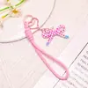 Lanyard para teléfono de lazo color dopamina, cordón tejido anti-pérdida, accesorio de llavero, charm para bolso, accesorio de material hecho a mano