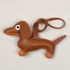 Colgante Dachshund de Celebridad de Internet Llavero de Cuero PU Lindo Accesorios para Bolso Ropa Llavero para Llaves de Coche