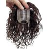 Peluca de Cabello Real Pieza Superior de la Cabeza Pieza de Reemisión para Mujer Pieza de Reemisión Rizada Caliente Esponjosa Transpirable Moldeada Duradera Pieza de Reemisión para Madre