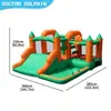Castelo inflável infantil para ambientes internos Doctor Dolphin, pula-pula inflável, escorrega e escorregador infantil